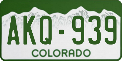 CO license plate AKQ939
