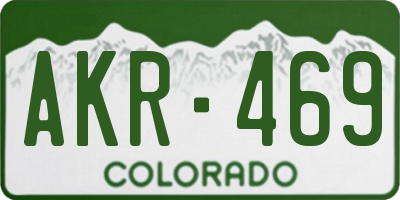 CO license plate AKR469