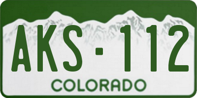 CO license plate AKS112