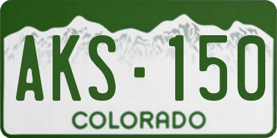 CO license plate AKS150