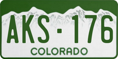 CO license plate AKS176