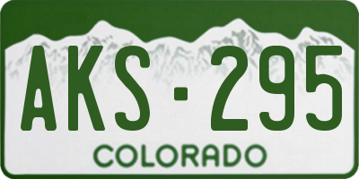 CO license plate AKS295