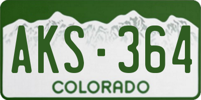CO license plate AKS364