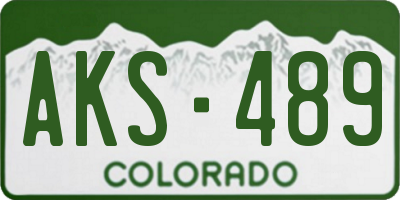 CO license plate AKS489