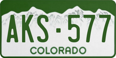 CO license plate AKS577