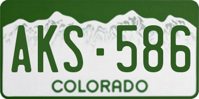 CO license plate AKS586