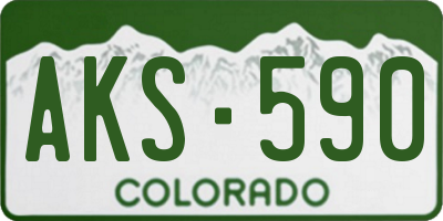 CO license plate AKS590