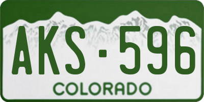 CO license plate AKS596