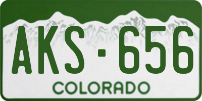 CO license plate AKS656