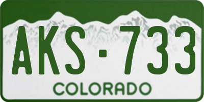 CO license plate AKS733