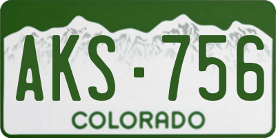 CO license plate AKS756