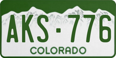 CO license plate AKS776