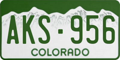 CO license plate AKS956