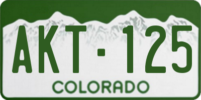 CO license plate AKT125
