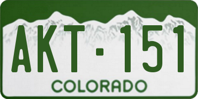 CO license plate AKT151