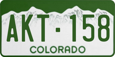 CO license plate AKT158