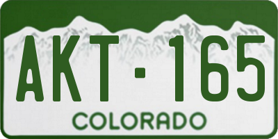 CO license plate AKT165