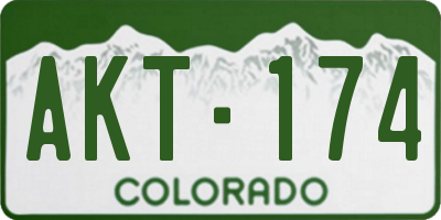 CO license plate AKT174