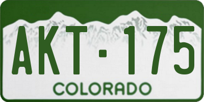 CO license plate AKT175
