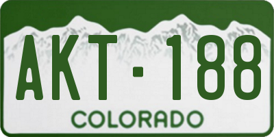 CO license plate AKT188