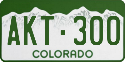 CO license plate AKT300