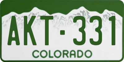 CO license plate AKT331