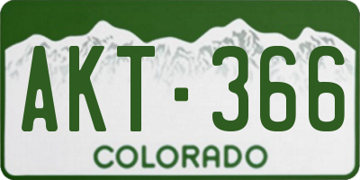 CO license plate AKT366