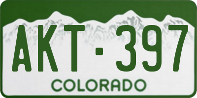 CO license plate AKT397