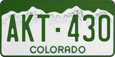CO license plate AKT430
