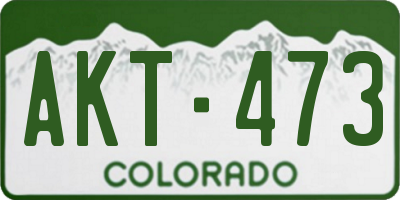 CO license plate AKT473