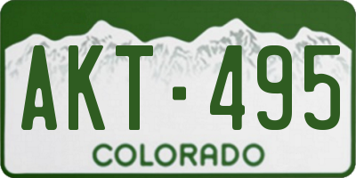 CO license plate AKT495