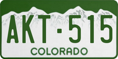 CO license plate AKT515