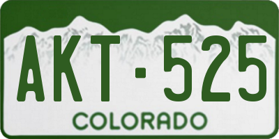 CO license plate AKT525
