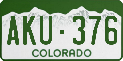 CO license plate AKU376