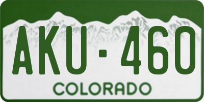 CO license plate AKU460