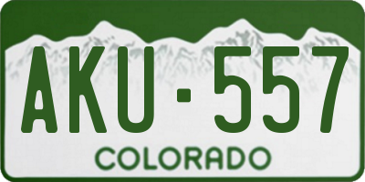 CO license plate AKU557