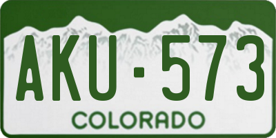CO license plate AKU573