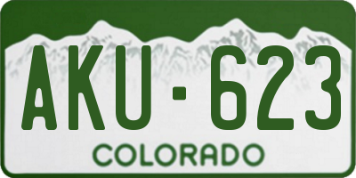 CO license plate AKU623