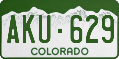 CO license plate AKU629