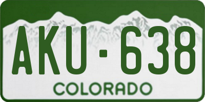 CO license plate AKU638