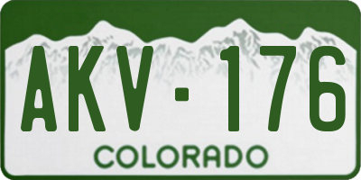 CO license plate AKV176