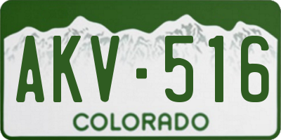 CO license plate AKV516