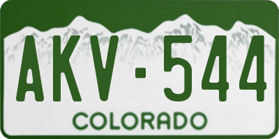 CO license plate AKV544
