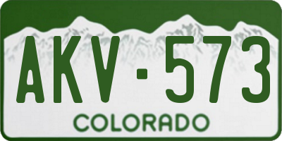 CO license plate AKV573