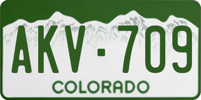 CO license plate AKV709