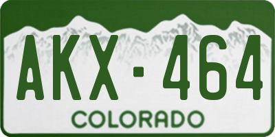CO license plate AKX464