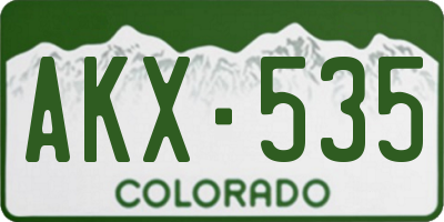 CO license plate AKX535