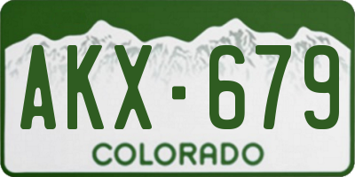 CO license plate AKX679