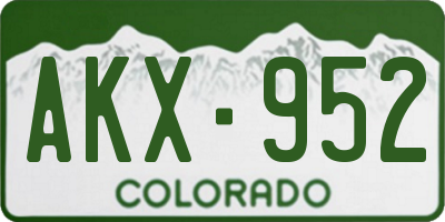 CO license plate AKX952