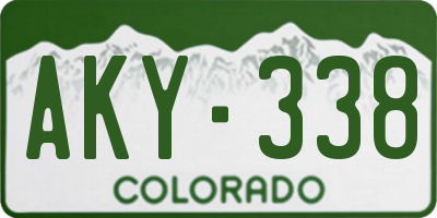 CO license plate AKY338